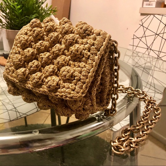 Chic and Unique by V & R Handbags - Gold Handmade "Chic and Unique" by V & R Side Bag